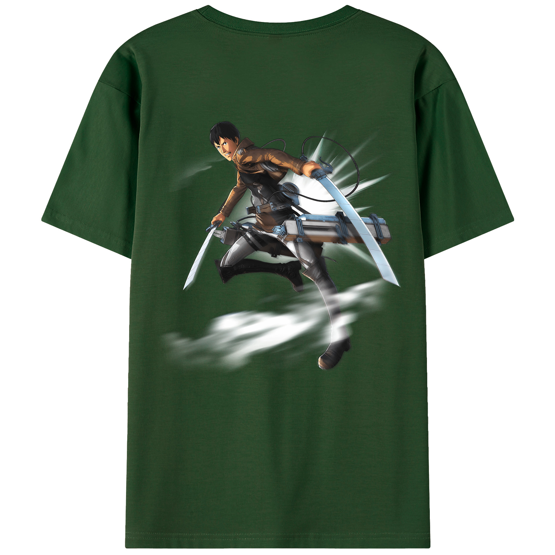 （画像用） 進撃の巨人 ベルトルト・フーバー Attack on Titan Bertholdt Hoover 綿100％半袖Tシャツ（背面プリント）